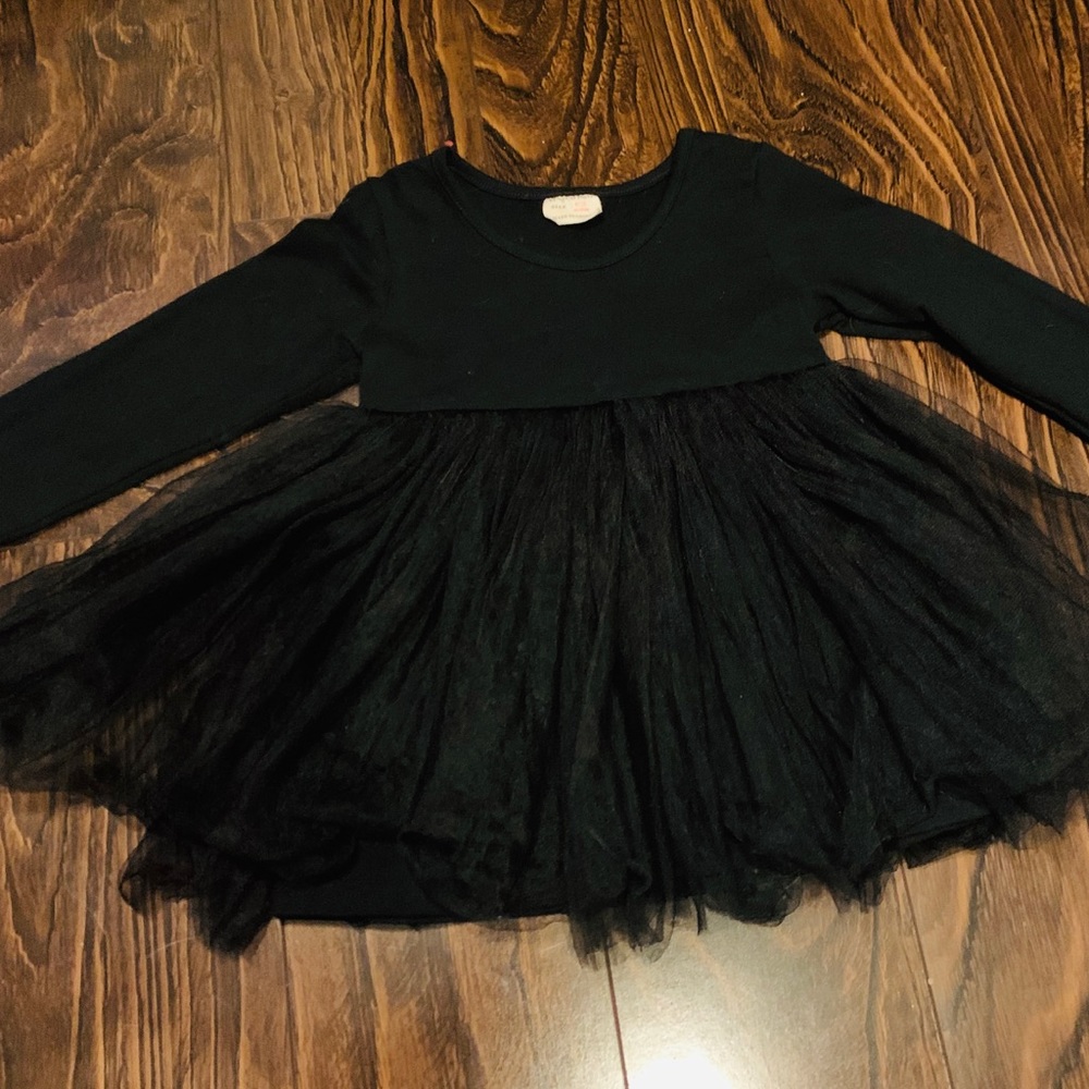Black tulle dress